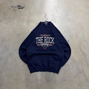 Rockingham The Rock Men's Small Navy Blue Crewneck Sweatshirt